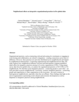 Neighborhood effects on integrative organizational practices in five global cities
