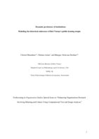 Dynamic persistence of institutions: Modeling the historical endurance of Red Vienna’s public housing utopia