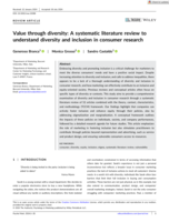 Value through diversity: A systematic literature review to understand diversity and inclusion in consumer research