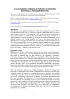 A Cross Cultural Comparison Of The Impact Of Information Technology On Managing Relationships