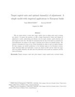 Target capital ratio and optimal channel(s) of adjustment: A simple model with empirical applications to European banks