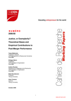 Justice or exemplarity?: theoretical bases and empirical contributions to post-merger performance