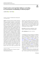 Experts in the crowd and their influence on herding in reward-based crowdfunding of cultural projects