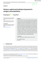 Venture capital and methods of payment in mergers and acquisitions