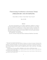 Characterizing Coordination in Investment Timing