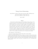 Timing Vertical Relationships