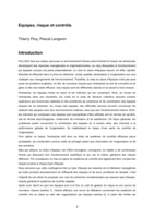 Equipes, risque et contrôle