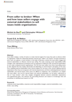 From seller to broker: When and how issue sellers engage with external stakeholders to sell issues inside organizations
