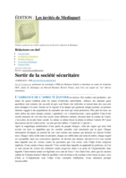 Sortir de la société sécuritaire