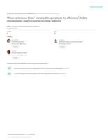When to increase firms’ sustainable operations for efficiency? A data envelopment analysis in the retailing industry