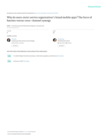 Why do users resist service organization’s brand mobile apps?: The force of barriers versus cross-channel synergy