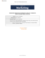 Managing Brand Relationship Plurality: Insights from the Non-profit Sector