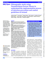 Ethnographic study using Normalization Process Theory to understand the implementation process of infection prevention and control guidelines in Ireland