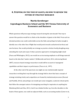 Chapter 4: Stepping on the toes of giants, or how to review the future of strategy research