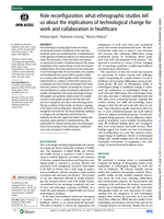 Role reconfiguration: what ethnographic studies tell us about the implications of technological change for work and collaboration in healthcare
