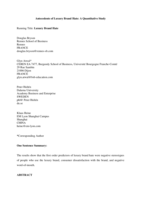 Antecedents of Luxury Brand Hate: A Quantitative Study
