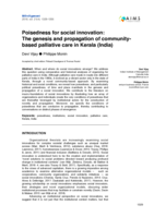 Poisedness for social innovation: The genesis and propagation of community-based palliative care in Kerala (India)