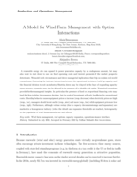 A model for wind farm management with option interactions