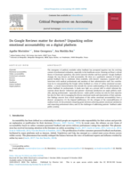 Do Google Reviews matter for doctors?: Unpacking online emotional accountability on a digital platform