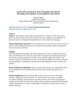 Local worker perspectives from Nicaraguan surf tourism: revisiting career anchors in non-standard work contexts