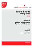A family of maximum entropy densities matching call option prices