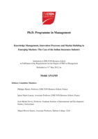 Knowledge Management, Innovation Processes and Market Building in Emerging Markets: The Case of the Indian Insurance Industry