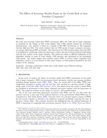 The Effect of Sovereign Wealth Funds on the Credit Risk of Their Portfolio Companies