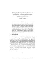 Testing the Strategic Asset Allocation of Stabilization Sovereign Wealth Funds