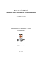 Splitting hairs or forging ahead?: Exploring the potential existence and value of differentiated mindsets