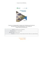 Impacts of salespeople’s biased and unbiased performance attributions on job satisfaction: the concept of misattributed satisfaction
