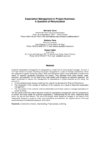 Expectation management in project business: a question of renunciation