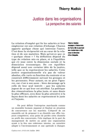 Justice dans les organisations: La perspective des salariés