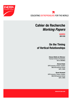 On the timing of vertical relationships