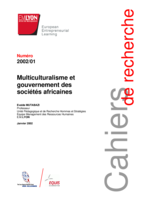 Multiculturalisme et gouvernement des sociétés africaines