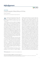 Doing Ethnography: Walking, Talking and Writing (Unplugged)