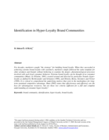 Identification in Hyper-Loyal Brand Communities