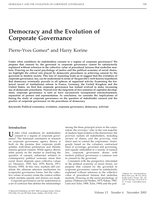 Democracy and the Evolution of Corporate Governance
