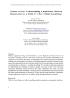 License to Heal: Understanding a Healthcare Platform Organization as a Multi-Level Surveillant Assemblage