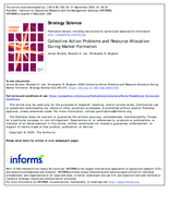 Collective Action Problems and Resource Allocation During Market Formation