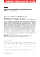 Host Country Politics and Internationalization: A Meta-Analytic Review