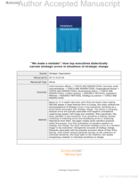“We made a mistake”: How top executives dialectically narrate strategic errors in situations of strategic change