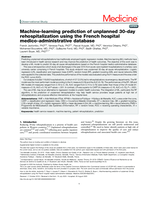 Machine-learning prediction of unplanned 30-day rehospitalization using the French hospital medico-administrative database