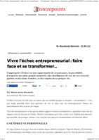 Vivre l'échec entrepreneurial : faire face et se transformer