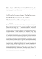 Collaborative Consumption and Sharing Economies