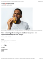 How watching others eat junk food can suppress our appetite and help us lose weight