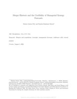 Merger Rhetoric and the Credibility of Managerial Synergy Forecasts