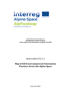 Map of ICH Food Commercial Valorisation Practices Across the Alpine Space