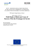 Field Study of Relevant Cases of Success: Fête des Fromages de Savoie