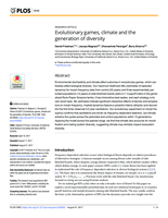 Evolutionary games, climate and the generation of diversity