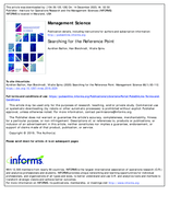 Searching for the reference point